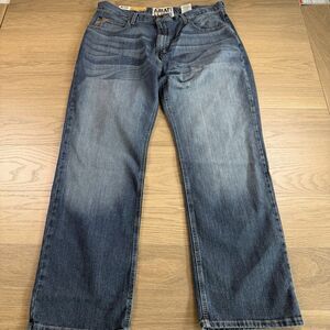 Ariat Jeans Men 42x34 M4 Low Rise Boot Cut Relaxed Western Blue Denim Cotton